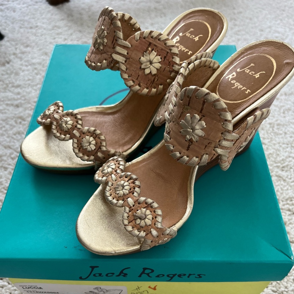 EUC Jack Rogers Luccia wedge sandal